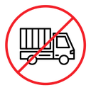 No truck sign icon