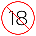 No under eighteen sign icon