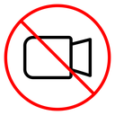 No video recording sign icon