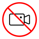 No video recording sign icon