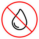 No Water drop sign icon