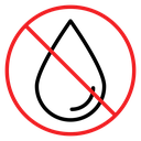 No Water drop sign icon