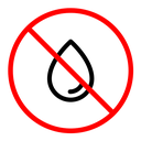 No Water drop sign icon