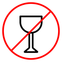 No wine sign icon