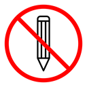 No writing sign icon