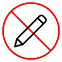 No writing sign icon