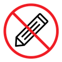 No writing sign icon