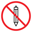 No Writing Sign icon