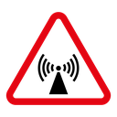 Non ionizing radiation hazard sign icon
