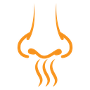 Nose with smoke icon
