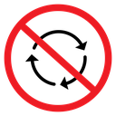 Not Recyclable Sign icon