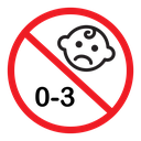 Not suitable for children under 3 years icon
