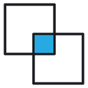 Object intersect 3 icon