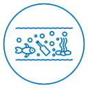 Ocean pollution icon