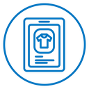 Online clothes shopping icon