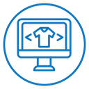 Online clothes shopping icon