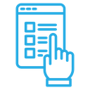 Online Exam Hand Tap icon