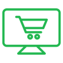 Online Shopping Monitor Cart icon