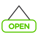 Open and closed sign icon