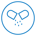 Open capsule pill icon