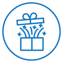 Open gift box icon