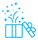 Open gift box icon