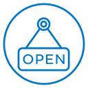 Open sign icon