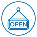 Open sign icon
