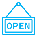 Open sign icon
