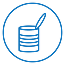 Open tin can icon