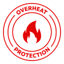 Overheat protection set icon