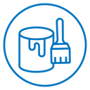 Paint bucket and paint brush icon