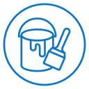 Paint bucket and paint brush icon