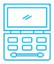 Palette with eyelash shadows Color Outline icon