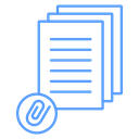 Paperclip Document Stack icon