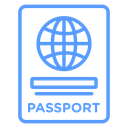 Passport Globe Booklet Color Outline icon
