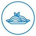 Pasta Spaghetti Plate Color Outline icon