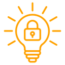Patent Intellectual Property Bulb Color Outline icon