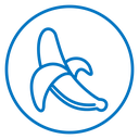 Peeled banana icon