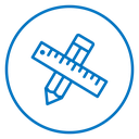 Pencil and ruler 2 icon