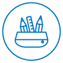 Pencil case icon