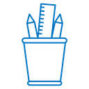 Pencil holder icon