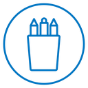 Pencil holder icon