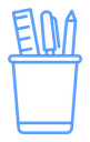 Pencil holder icon