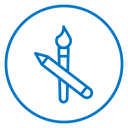 Pencil paintbrush icon