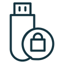 Pendrive security icon
