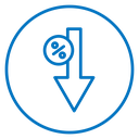 Percent down icon
