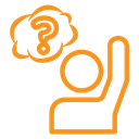 Person asking question icon