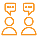 Person conversation icon