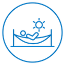 Person in hammock icon